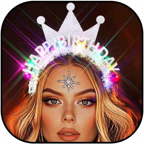 Accessories - Birthday Glow Headband LED Light Up Party Hair Accessory Women